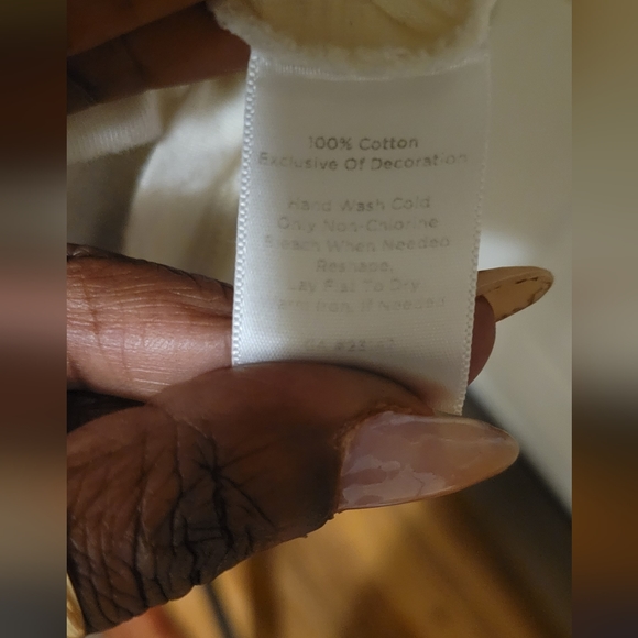 Talbots Cream Short Sleeve Tee - Picture 7 of 7